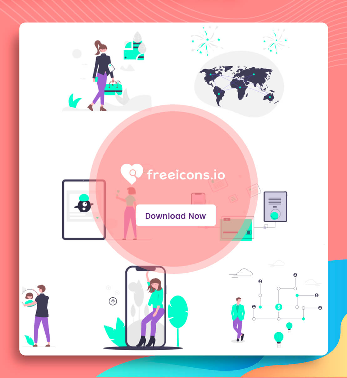 Use network illustration set from FREEICONS